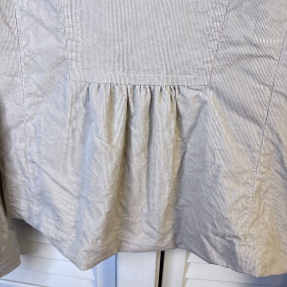 J.Crew Womens Light Beige Corduroy Jacket Size 8 Button-Front classic minimalist - Picture 4 of 7